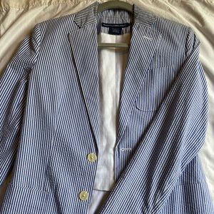 Blue and White Straps Ralph Lauren Sport Blazer